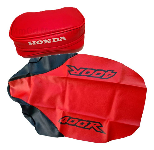 Funda Asiento Tapizado + Bolso Honda Xr400r Xr 400 1999 Rojo