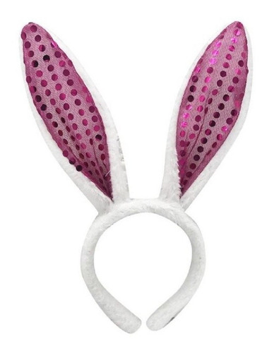 Cintillo Oreja Conejo Lentejuelas Fucsia Cotillón Activarte