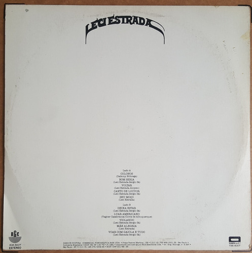 Lp Leci Estrada 1981 Com Sérgio Sá, Oswaldinho, Dom Bira (Usado)