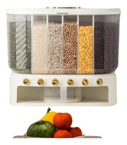 Dispensador De Cereales Arroz Lentejas Color Perla Envío Pro