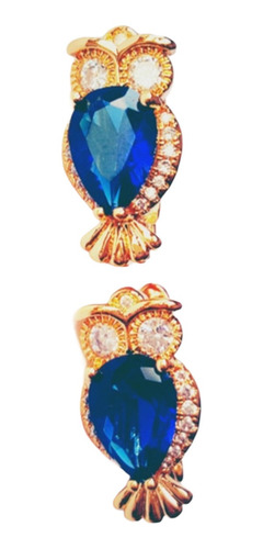 Imagen 1 de 5 de Aretes De Buho En Fino Cristal Austriaco.