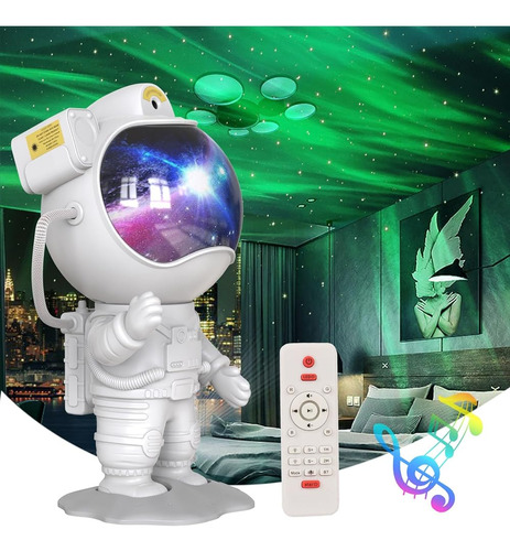 Proyector Astronaut Star Galaxy, Luz Nocturna Led Con Altavo