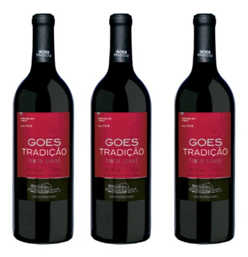 Vinho Tinto Goes Tradição Suave - 750ml - 3 Uni