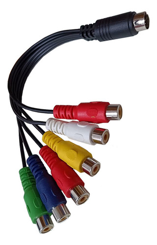 S-video De 10 Pines A Rgb Hembra 6 Rca 10 Pines Din S-video