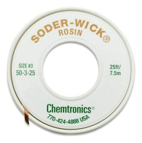 Chemtronics Desoldar Trenza  Soder-wick  Colofonia  .080   