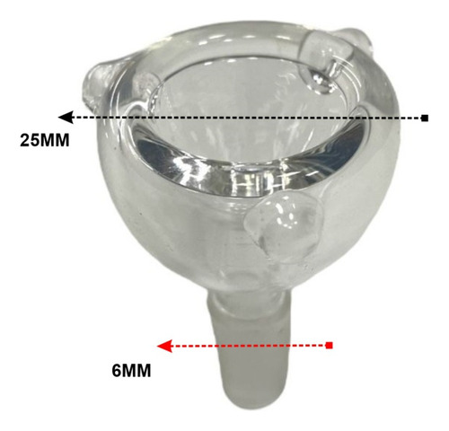 Bol para pipas de agua discreto y robusto con entrada de vidrio de 6 mm