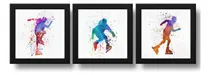 Comprar Set 3 Cuadros Patines Pop Art Rollers Deportes Skate Club