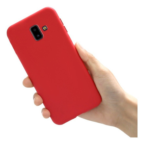 Capa Capinha Tpu Compatível Com Samsung Galaxy J6+ /j6 Plus Cor Vermelho