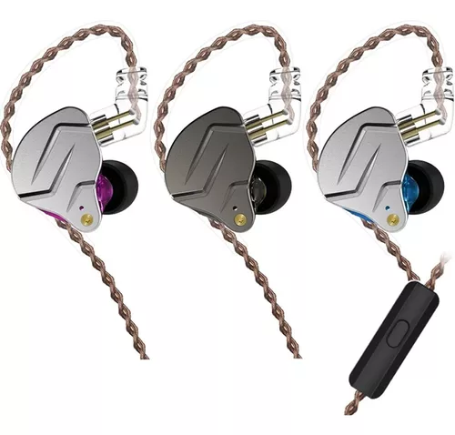 Audífonos de Cable In-Ear con Sonido de Graves Profundos de Alta HiFi KZ  KZ-EDCX con Tres Pares de Auriculares y Cable Adaptador