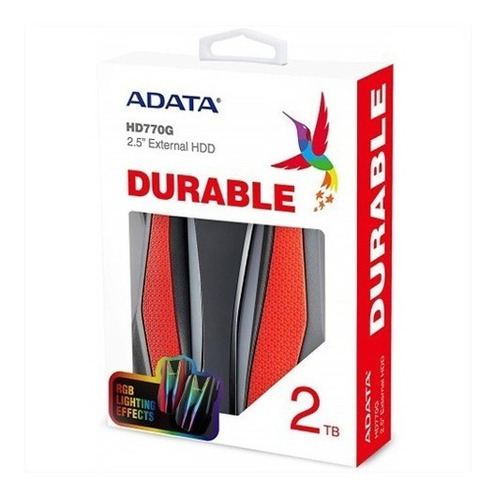 Ltc Disco Duro Externo Adata 2tb Hd770g Rgb Usb3.0 Rojo