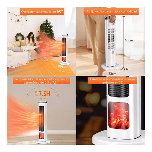 Calefactor Eléctrico De Torre Con Control Remoto,1500w