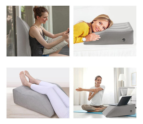 Elevación De La Almohada Del Pie Fácil De Inflar Cuña De