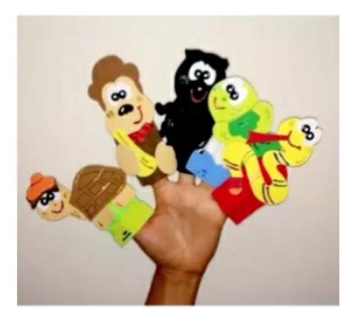 Imagen 3 de 5 de Titeres De Dedo De Animales - Pack Por 10 Unidades Set 1