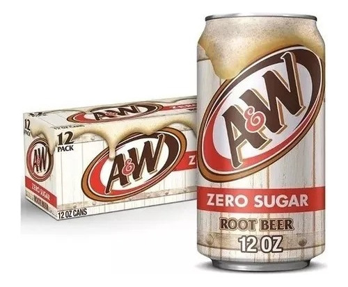 Refresco Cerveza De Raíz Sin Azucar Root Beer Aw Zero 12 Pz