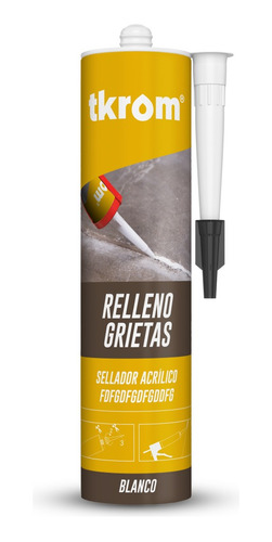 Sellador Acrílico Relleno De Grietas Tkrom De 300ml