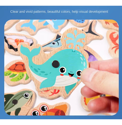 S Juguetes De Pesca De Madera Montessori, Juego Educativo