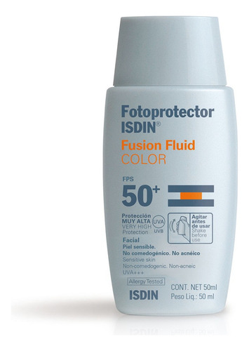 Protector solar  Isdin  Color Fusion Fluid 50FPS  en fluído 50mL