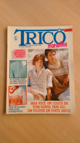 Revista Tricô Jacquard Moda Ponto Blusa Colete 527g