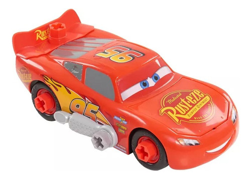 Disney Cars Rayo Mcqueen Armable Construye Race Ready Color Rojo