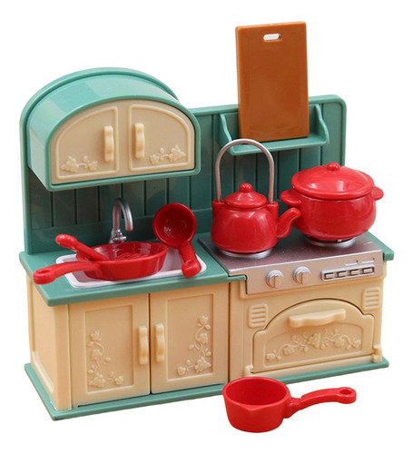 Juego De Cocina Para Casa De Muñecas, Juego De Simulación,