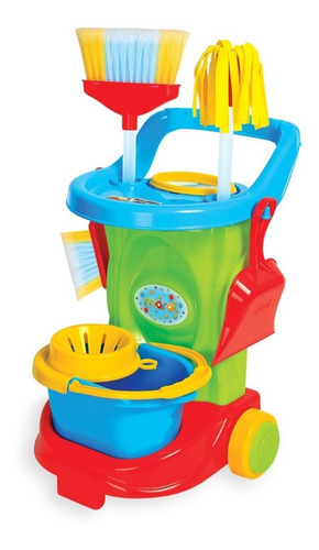 Imagem 1 de 3 de Carrinho De Limpeza Infantil Maral Cleaning Trolley Colorido