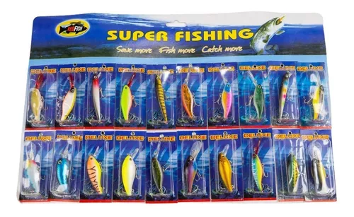 Set 5 Señuelos Surtidos Pesca Promocion Oferta