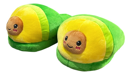 Pantufla Peluche Aguacate Feliz 21-26 Moda Invierno Comfort