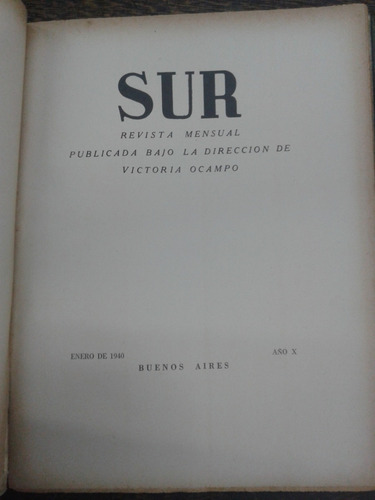 Imagen 2 de 4 de Revista Sur Nº 64 * Enero 1940 *
