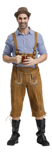 Alemania Munich Hombres Oktoberfest Cos Peto Disfraz Pantalones Peto Hombres Tirantes Actuación Escénica Disfraz