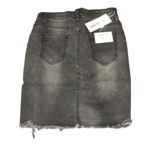 Falda De Mujer Corta Mezclilla Strech Corte Skinny