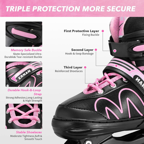 Patines En Línea Profesionales Adulto Ajustables Con Luces