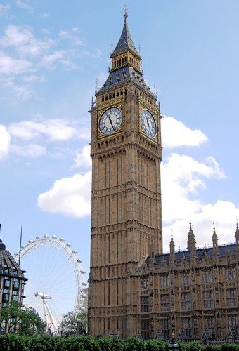 Cuadro Canvas Londres Bigben London Paisaje Ciudad Reloj M7