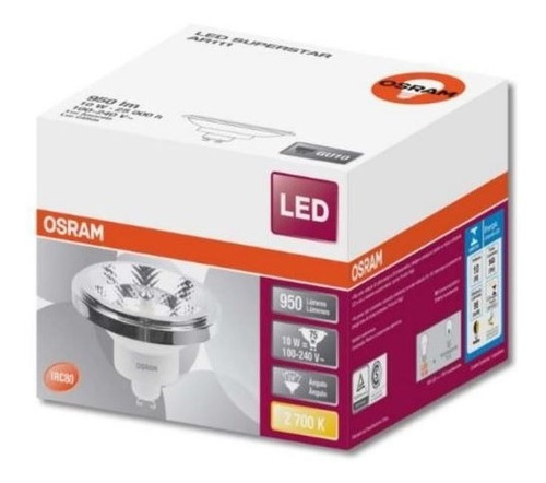 Lampara Led Ar111 Halospot Osram 11w Gu10 Luz Calida 2700k