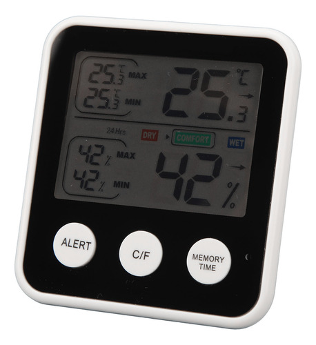 Termómetro Digital De Temperatura Y Humedad Con Pantalla Lcd