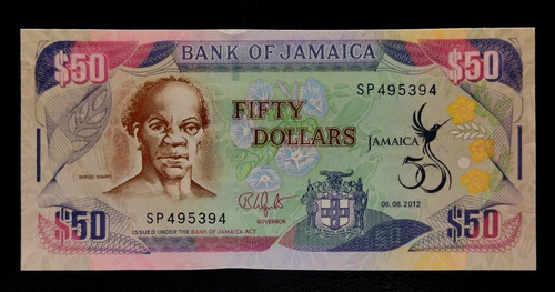 Jamaica 50 Dolares 2012 Sc Pick 89 Aniversario Independencia