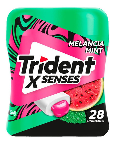 Chiclete Trident X Senses Sabor Melancia Mint 54g