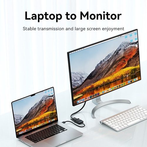 Adaptador Hdmi A Vga Vention Cable Convertidor Video 10 Pzas