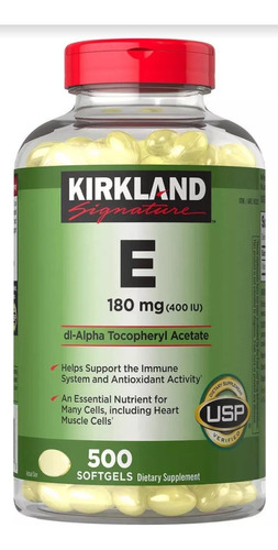 Vitamina E Kirkland / 500 Softgels 