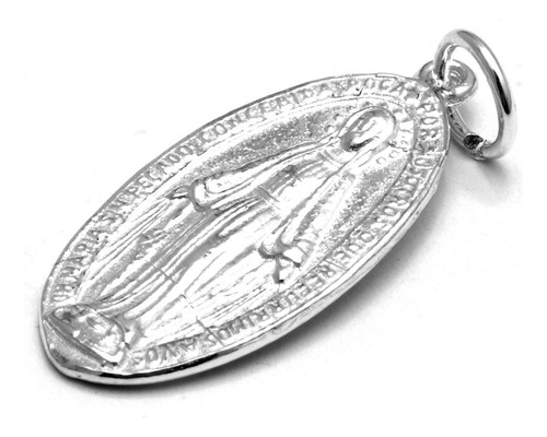 Dije Medalla Milagrosa 2,2cm Reversible De Plata 925