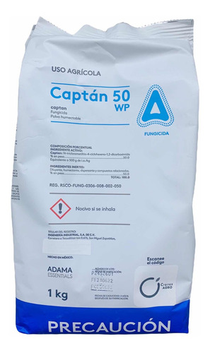 Captan 50 Wp Preventivo Enfermedades Hongos  1 Kilo Adama