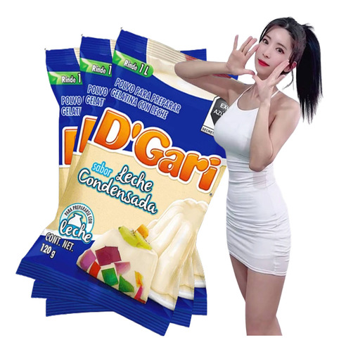 Dgari® 3 Gelatinas De Leche Sabor Leche Condensad 1litro Wow