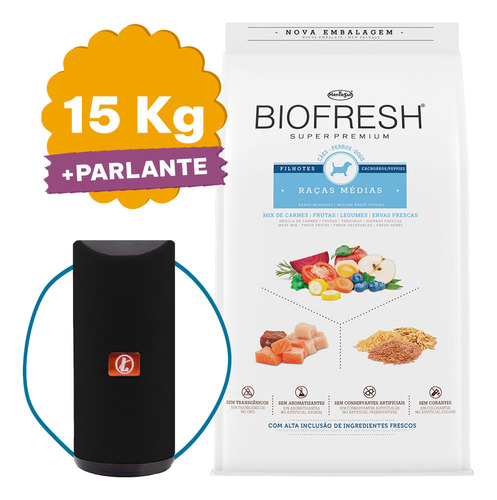 Alimento Biofresh Perro Cachorro Raza Mediana 15 Kg + Regalo