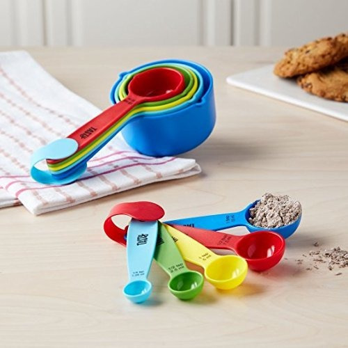 Sabroso Juego De Tazas Y Cucharas Para Medir - Los Colores P