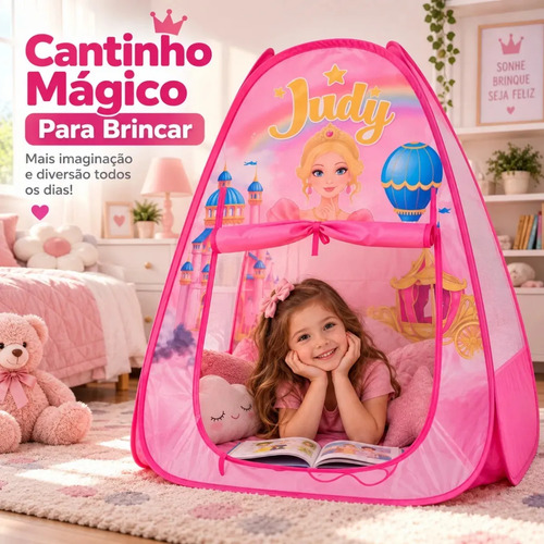 Barraca Toca Infantil Menina Cabana Tenda Princesa Criança Princesa Judy Cabaninha