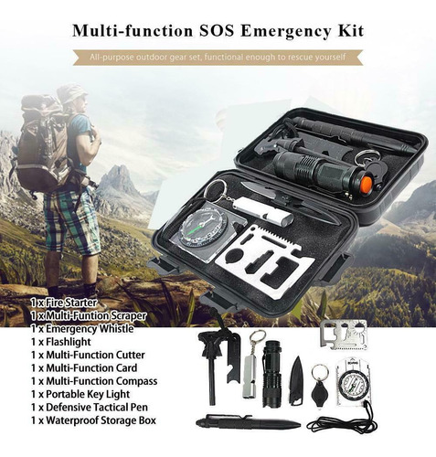 Kit Sobrevivência De Emergência 11-em-1 Multi Ferramenta Top