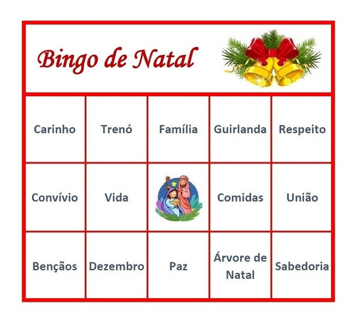 104 Cartelas Bingo De Natal Evento Personalizado Festa | MercadoLivre