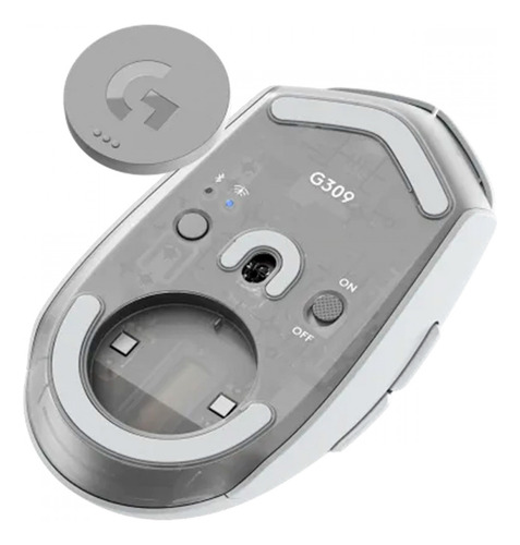 Mouse Gamer Sem Fio Logitech G309 Hero 25.600 Dpi Branco