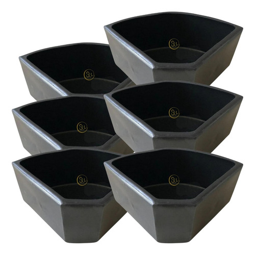 Kit Com 6 Cocho/comedouro 18 Litros Canto De Baia - Cavalos