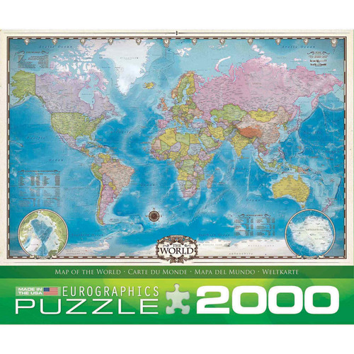 Eurographics Mapa Del Mundo En El 2000-pieza De Puzzle