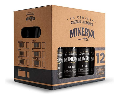 Imagen 1 de 4 de Cerveza Minerva Stout 12 Pack